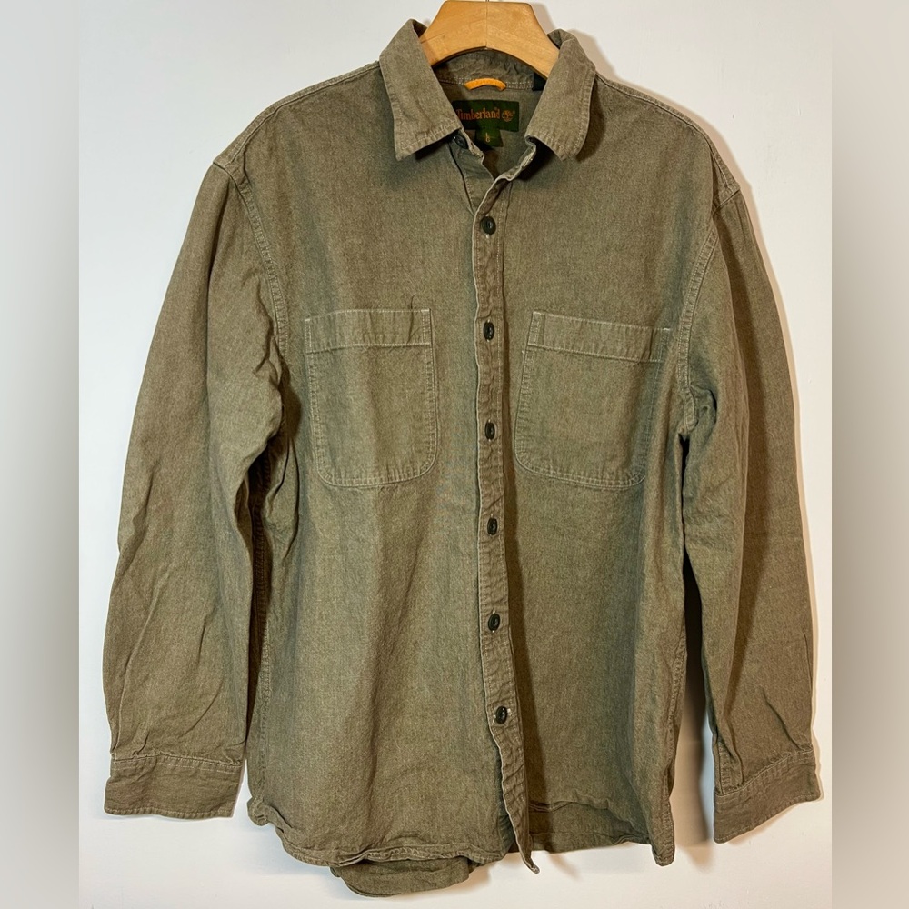 Timberland Gray and Orange Shirt Size L